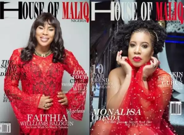 Actresses Monalisa Chinda And Faithia Balogun Cover House Of Maliq September Issue [Photos]